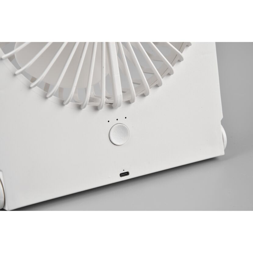 Weißer Ventilator Breezy von unten
