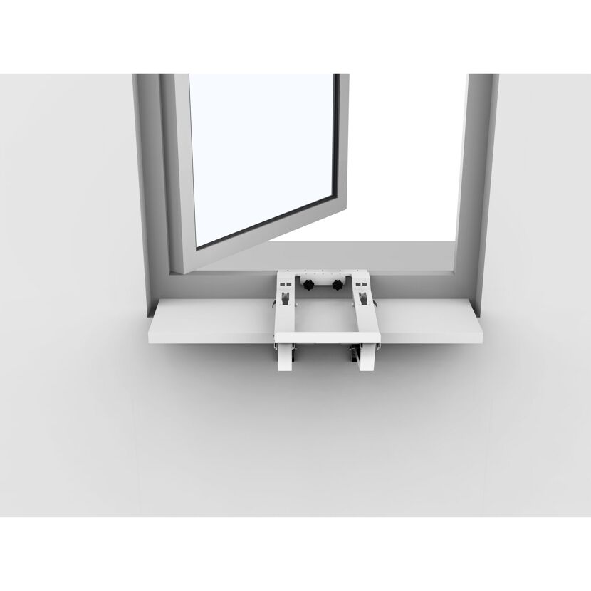Offenes Fenster mit Klimaanlage