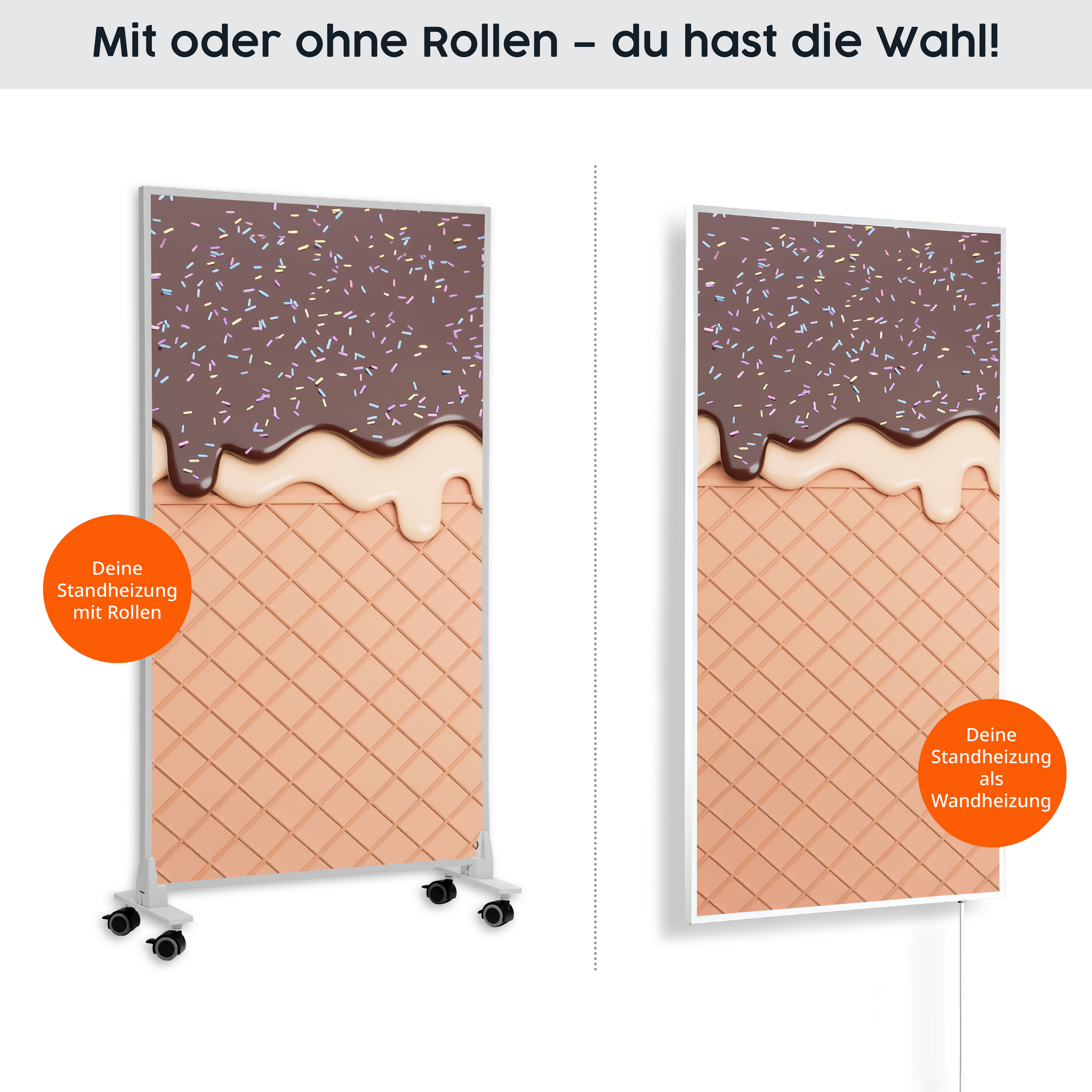 Infrarot-Standheizung 'Ambienteline' Bambus 800 W 60 x 100 cm