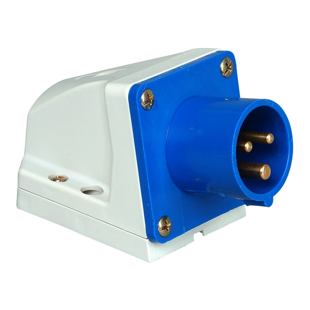 Blauer Caravan-Wandstecker, 3-polig, 16A