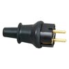 Schwarzer Schuko-Stecker mit Knickschutz