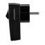 Schwarzer Stecker mit Schalter