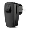 Schwarzer Stecker mit Schalter