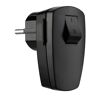 Schwarzer Stecker mit Schalter