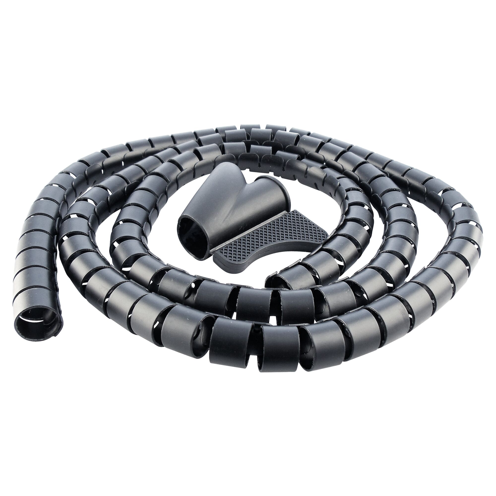 Schwarzer Kabelspiralschlauch