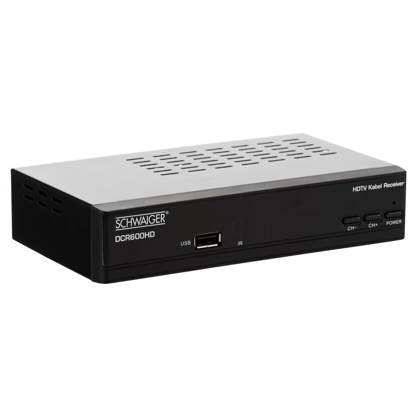 Schwarzer HDTV Kabel Receiver DCR600HD von Schwaiger