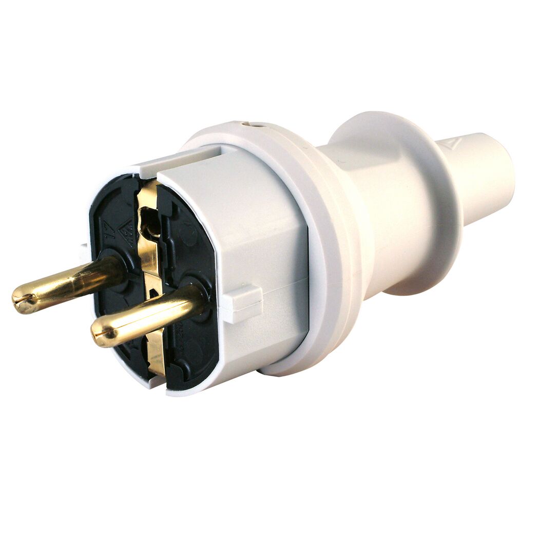 Schuko-Stecker mit Knickschutz