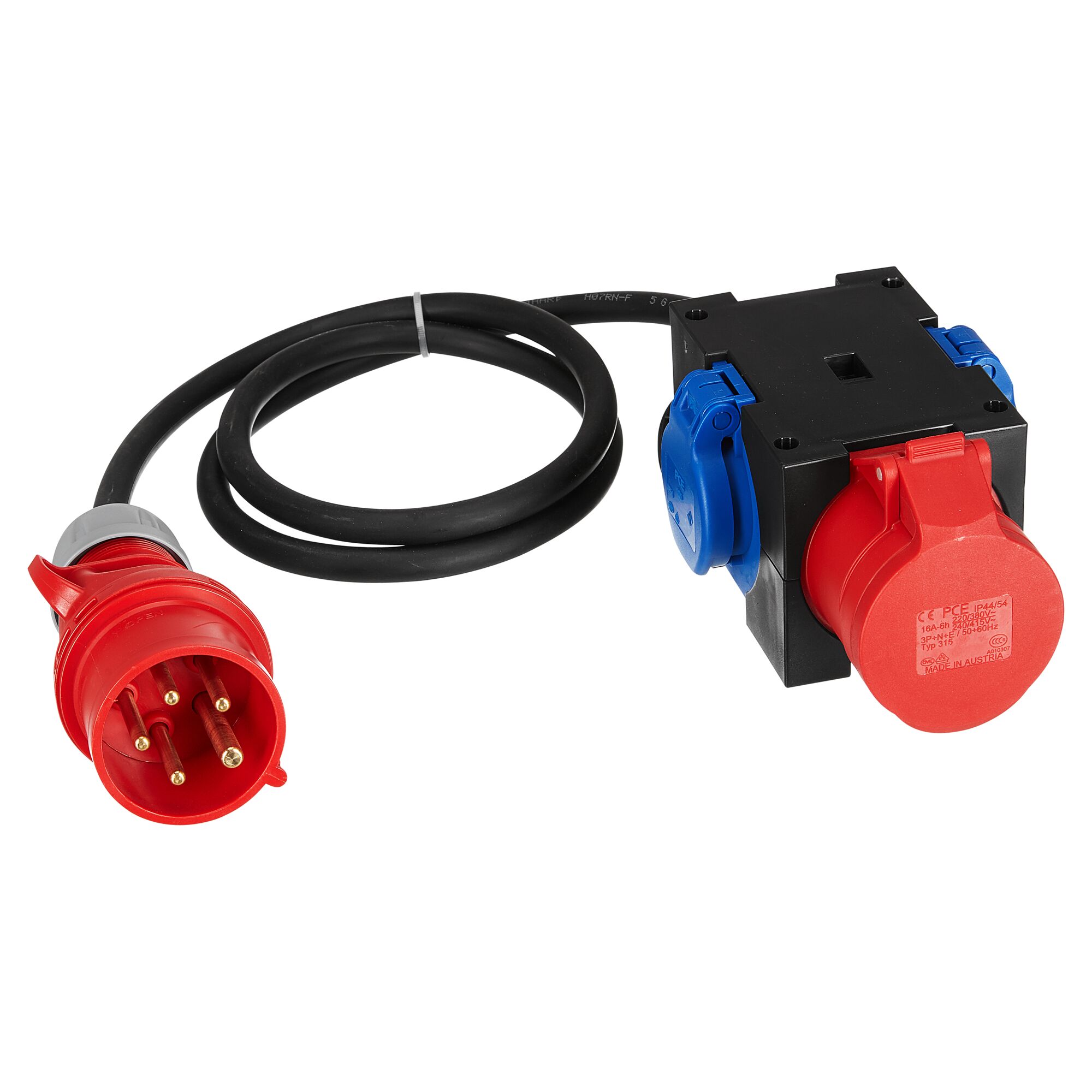 CEE-Stromverteiler mit Kabel und Stecker