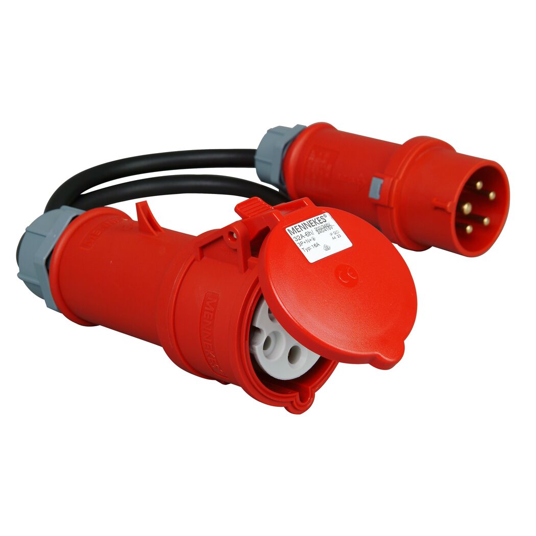 Roter CEE-Adapter von MENNEKES