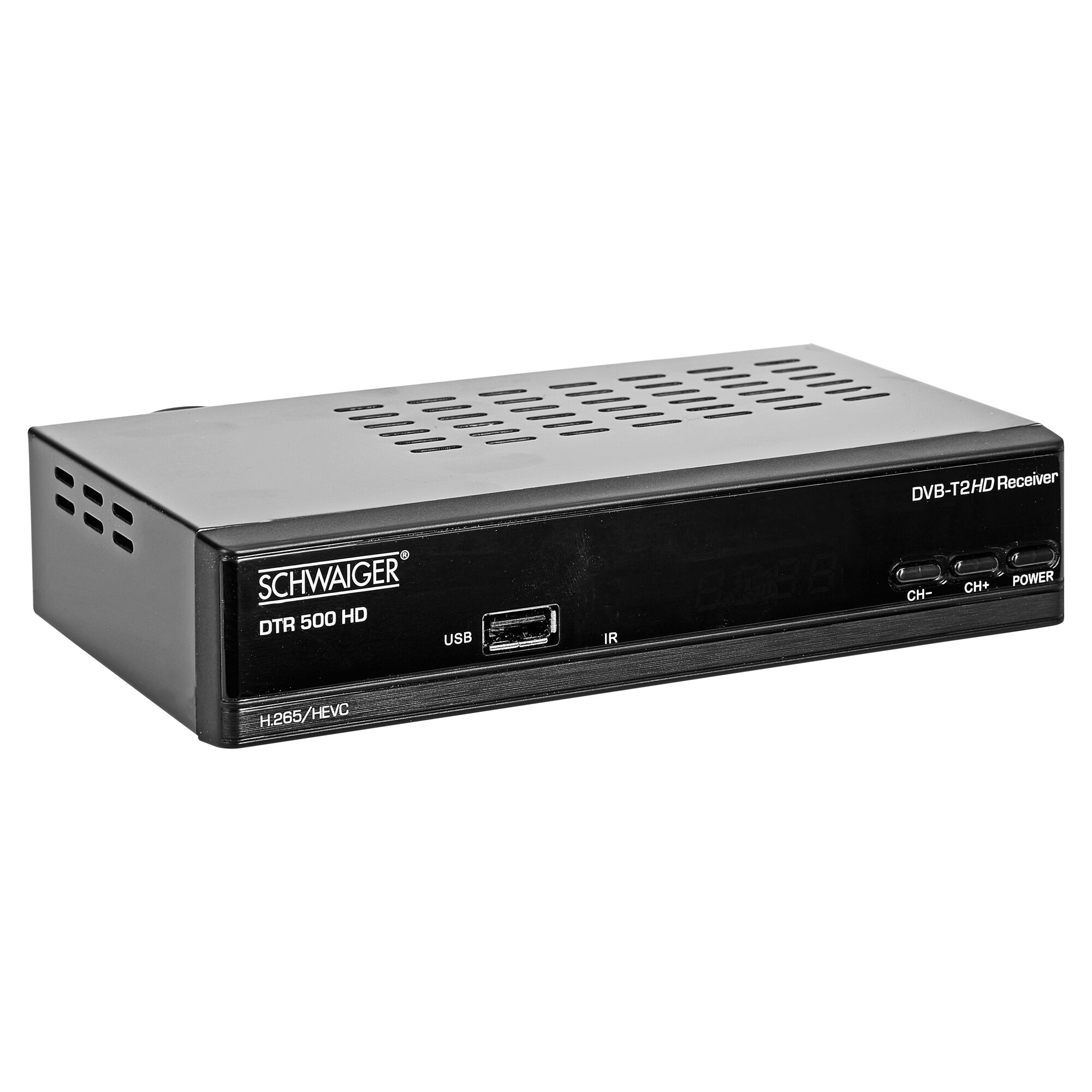 Schwarzer DVB-T2 HD Receiver von Schwaiger