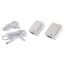 Zwei Devolo dLAN 500 duo Adapter und Netzwerkkabel