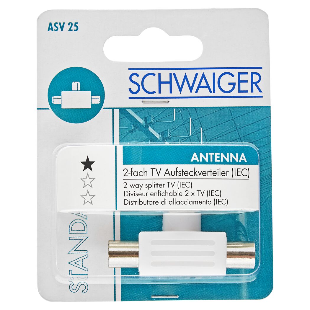 Schwaiger 2-fach TV Aufsteckverteiler