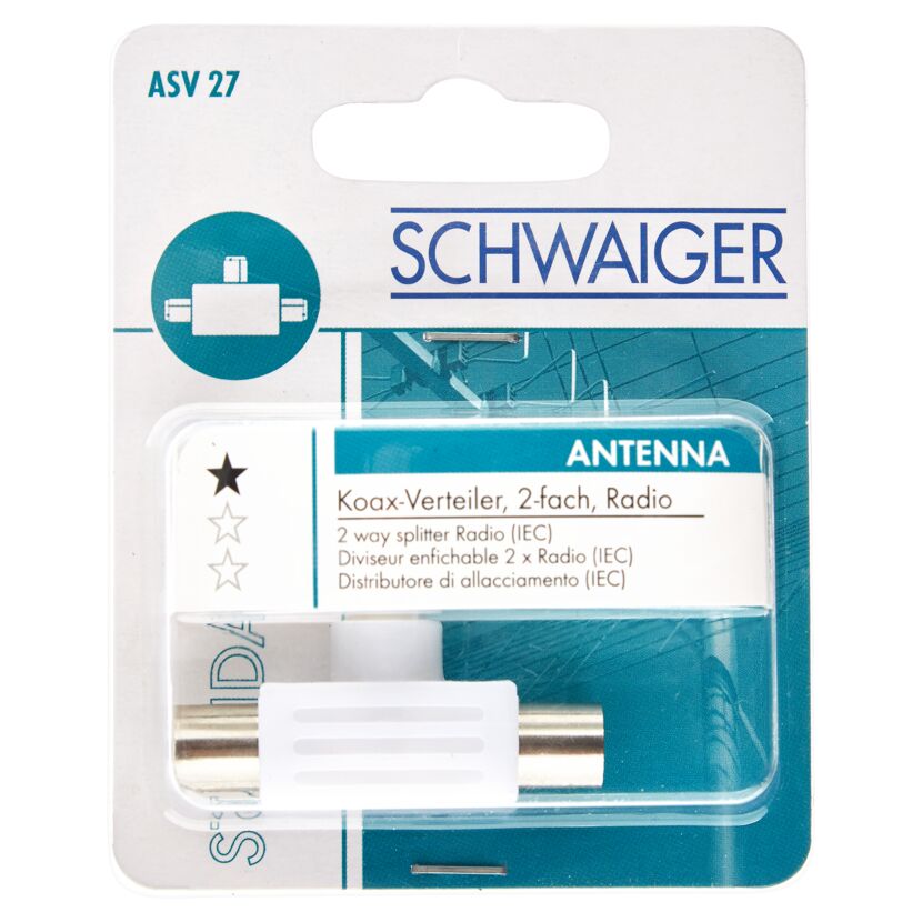 Koax-Verteiler 2-fach für Radio von Schwaiger