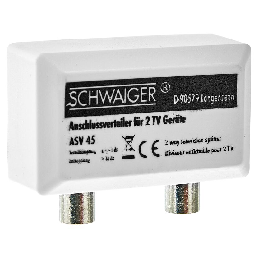 Weißer Antennen-Verteiler von Schwaiger
