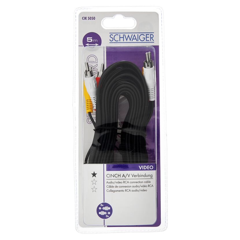 5 m Cinch-Kabel Audio Video Verbindung