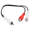 Cinch Y-Adapter, rot-weißer Stecker auf weiße Buchse