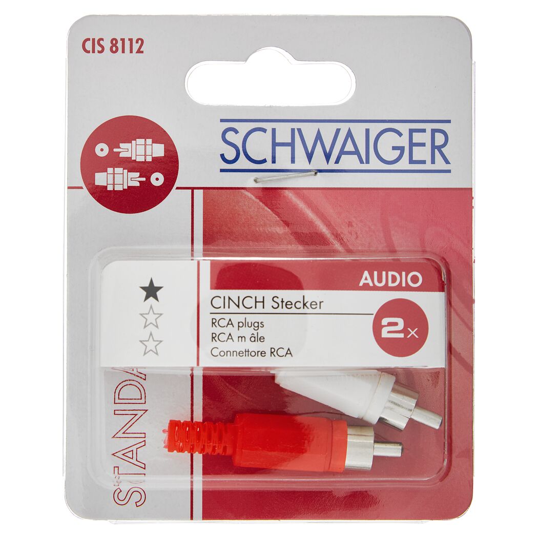 Zwei Cinch-Stecker von Schwaiger