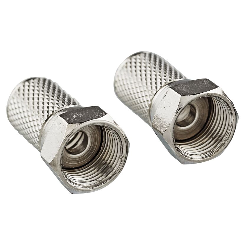 Zwei F-Aufdrehstecker 7,0 mm