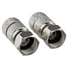 Zwei F-Aufdrehstecker mit Wetterschutz