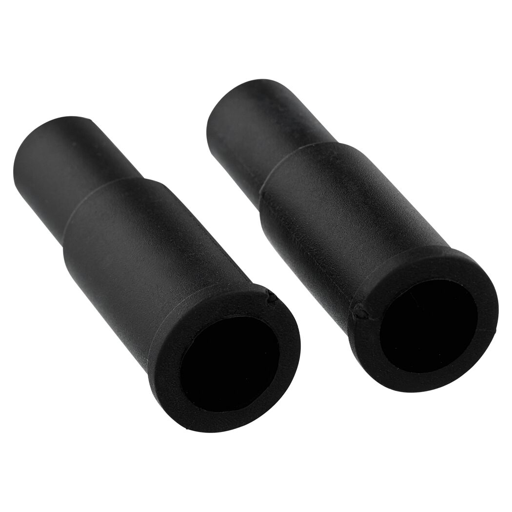Zwei schwarze Dichtungshüllen für F-Stecker