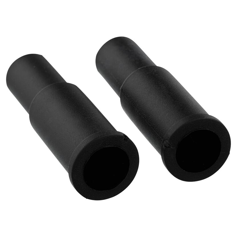 Zwei schwarze Dichtungshüllen für F-Stecker