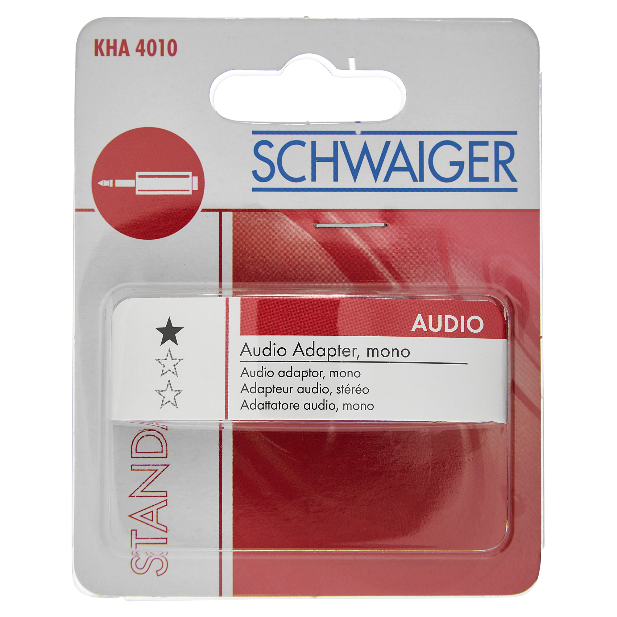Audio-Adapter mono schwarz + product picture