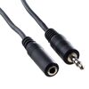 Schwarzes Audio-Verlängerungskabel mit 3,5-mm-Klinkensteckern