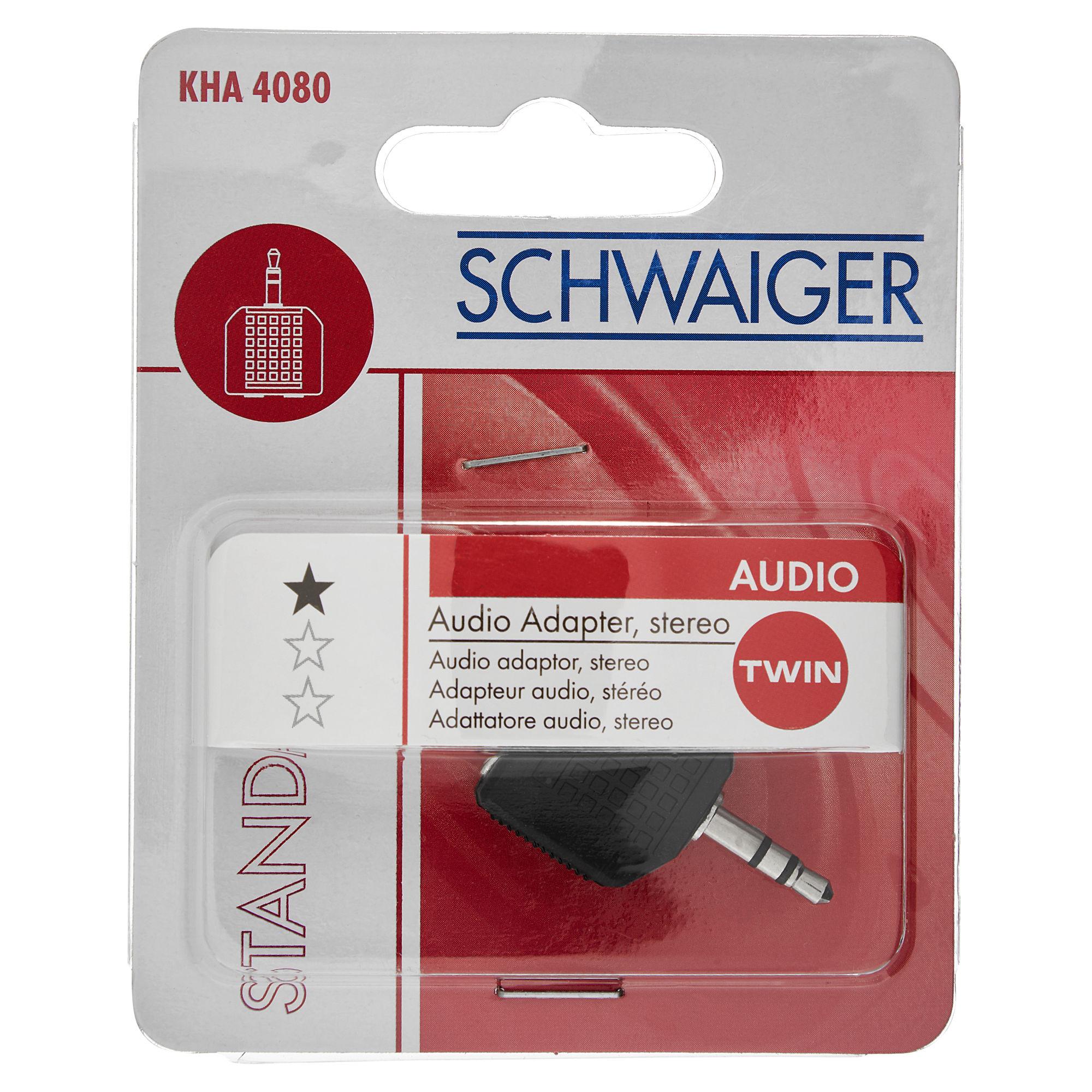 Kopfhöreradapter KHA 4080 stereo Twin Standard 3,5 mm + product picture