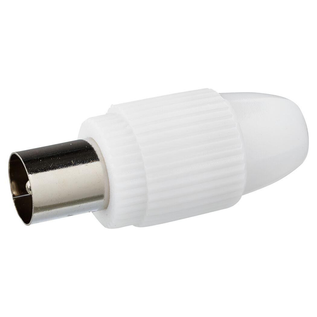 Weißer Koaxialstecker