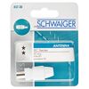 weißer Antennenstecker von SCHWAIGER