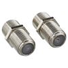 Zwei silberne F-Verbinder