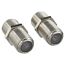 Zwei silberne F-Verbinder