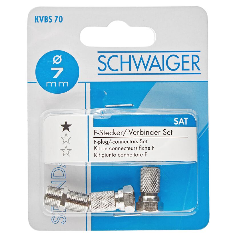 Schwaiger F-Stecker/-Verbinder Set, 7 mm