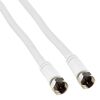 Zwei weiße SAT-Anschlusskabel mit F-Stecker
