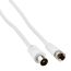 Weißes SAT-Anschlusskabel mit F-Stecker