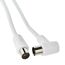 Weißes Antennenkabel mit Winkelstecker