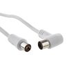 Weißes Antennenkabel mit Winkelstecker