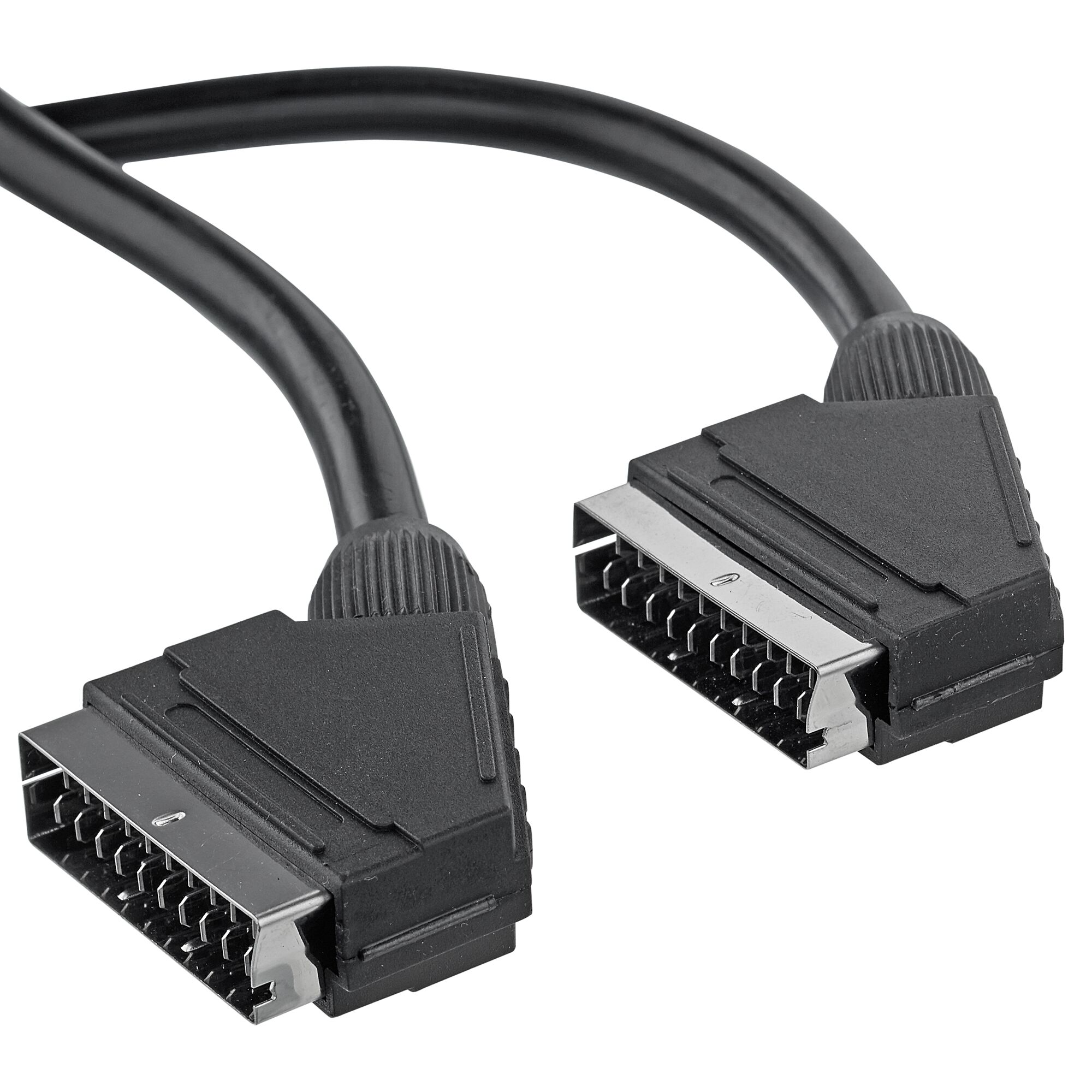 Schwarzes Scart-Verbindungskabel