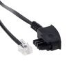Schwarzes Telefonkabel mit RJ11-Stecker