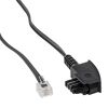 Schwarzes Telefonkabel mit RJ11-Stecker