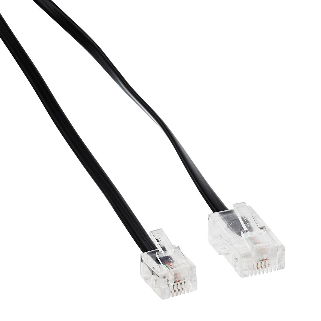 Schwarzes RJ11-auf-RJ45-Anschlusskabel