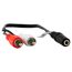 Audioadapterkabel Klinke Cinch schwarz 0,2 m