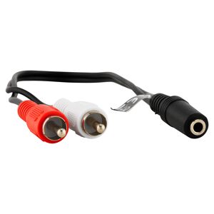 Audioadapterkabel Klinke/Cinch schwarz 0,2 m