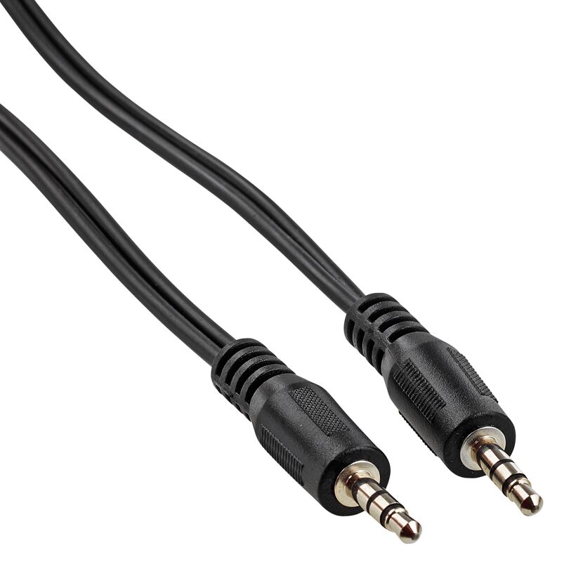 Schwarzes 3,5-mm-Stereoklinkenkabel