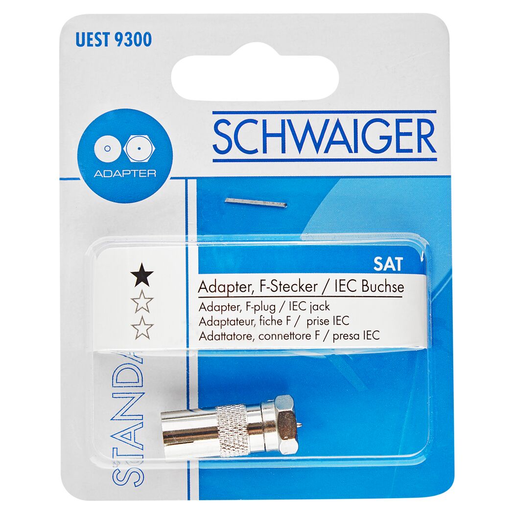 Schwager SAT Adapter, F-Stecker / IEC Buchse