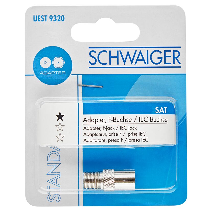 SAT Adapter F-Buchse auf IEC Buchse von Schwaiger