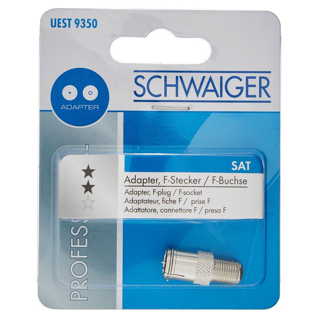 Schwaiger Sat Adapter, F-Stecker / F-Buchse