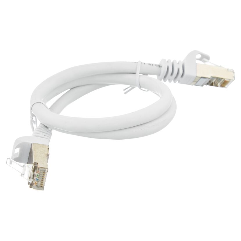 Weißes Netzwerkkabel CAT6, 0,5 m