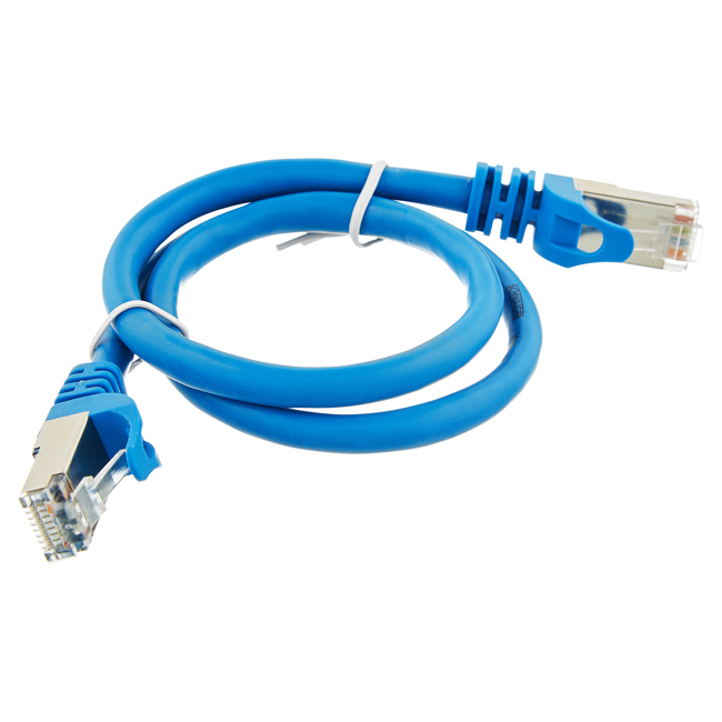 Bild von S/FTP-Netzwerkkabel CAT 6 blau 0,5 m