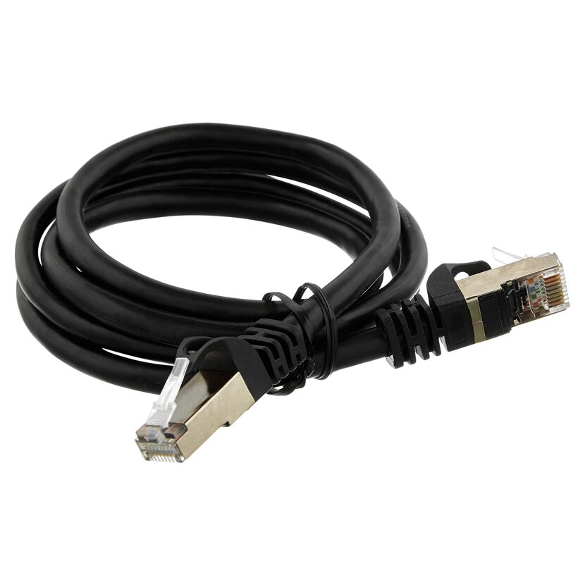 Schwarzes Netzwerkkabel CAT6, 1 m